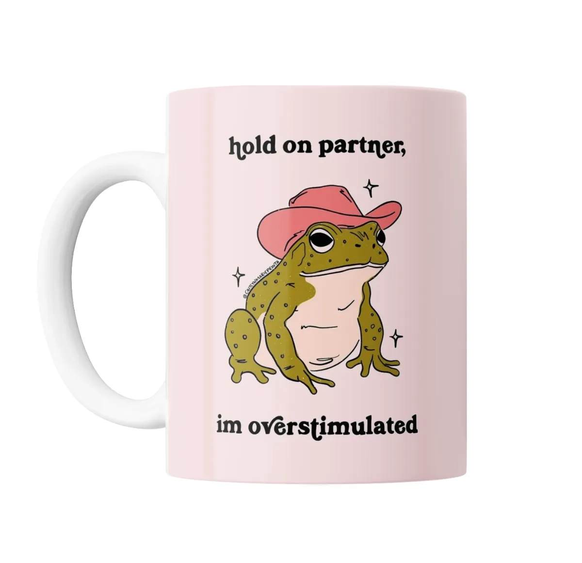Taza de Cerámica Hold On Partner Sapo Vaquero Overstimulated - vista 2