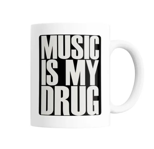 Taza de Cerámica Music Is My Drug