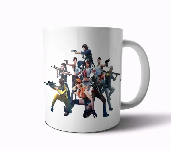 Taza de Cerámica Free Fire Personajes Armados