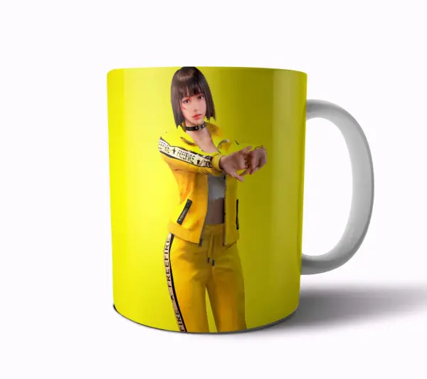 Taza de Cerámica Free Fire Kelly Campera Amarilla