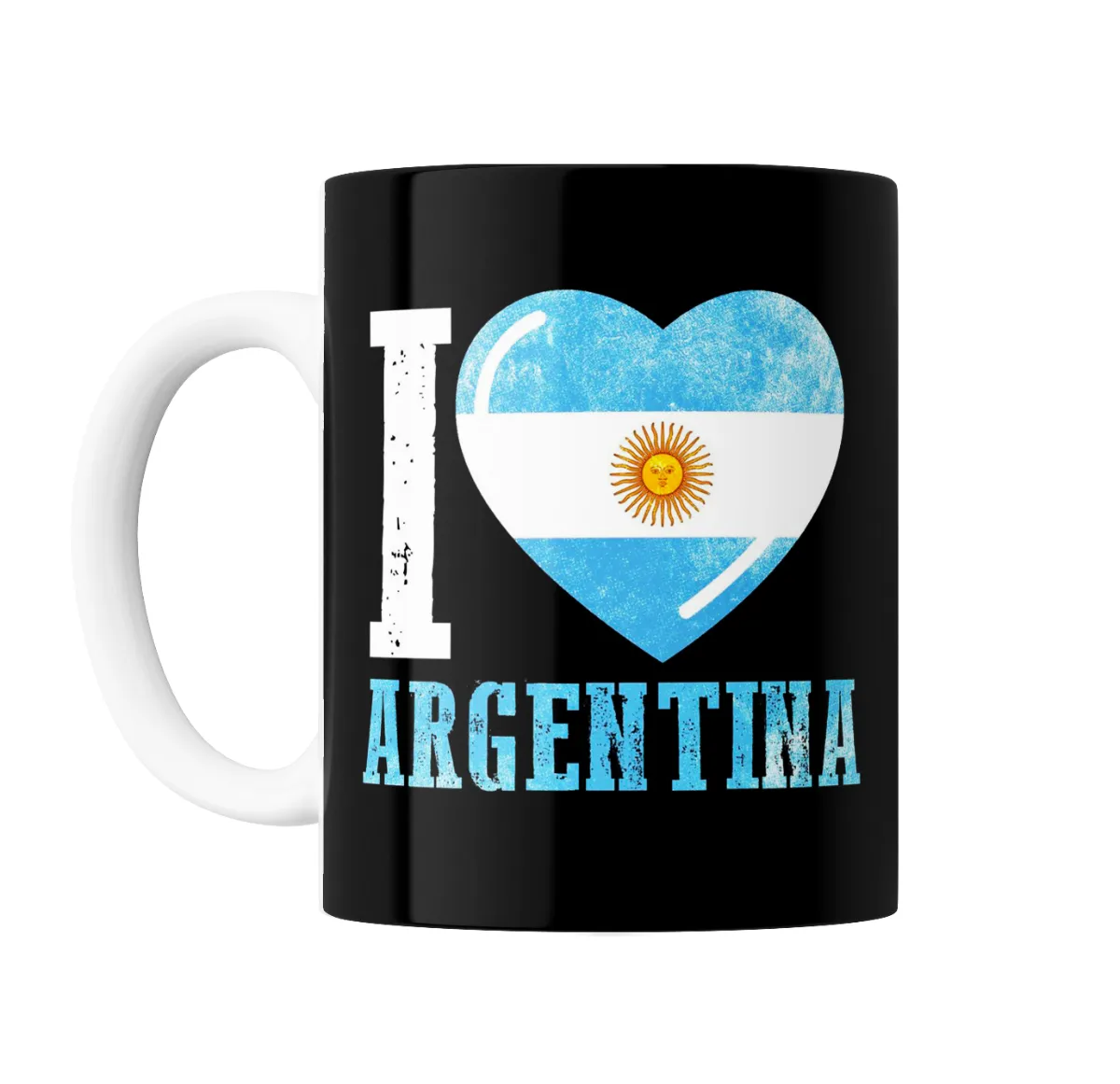 Taza de Cerámica I Love Argentina Corazón Bandera - vista 2