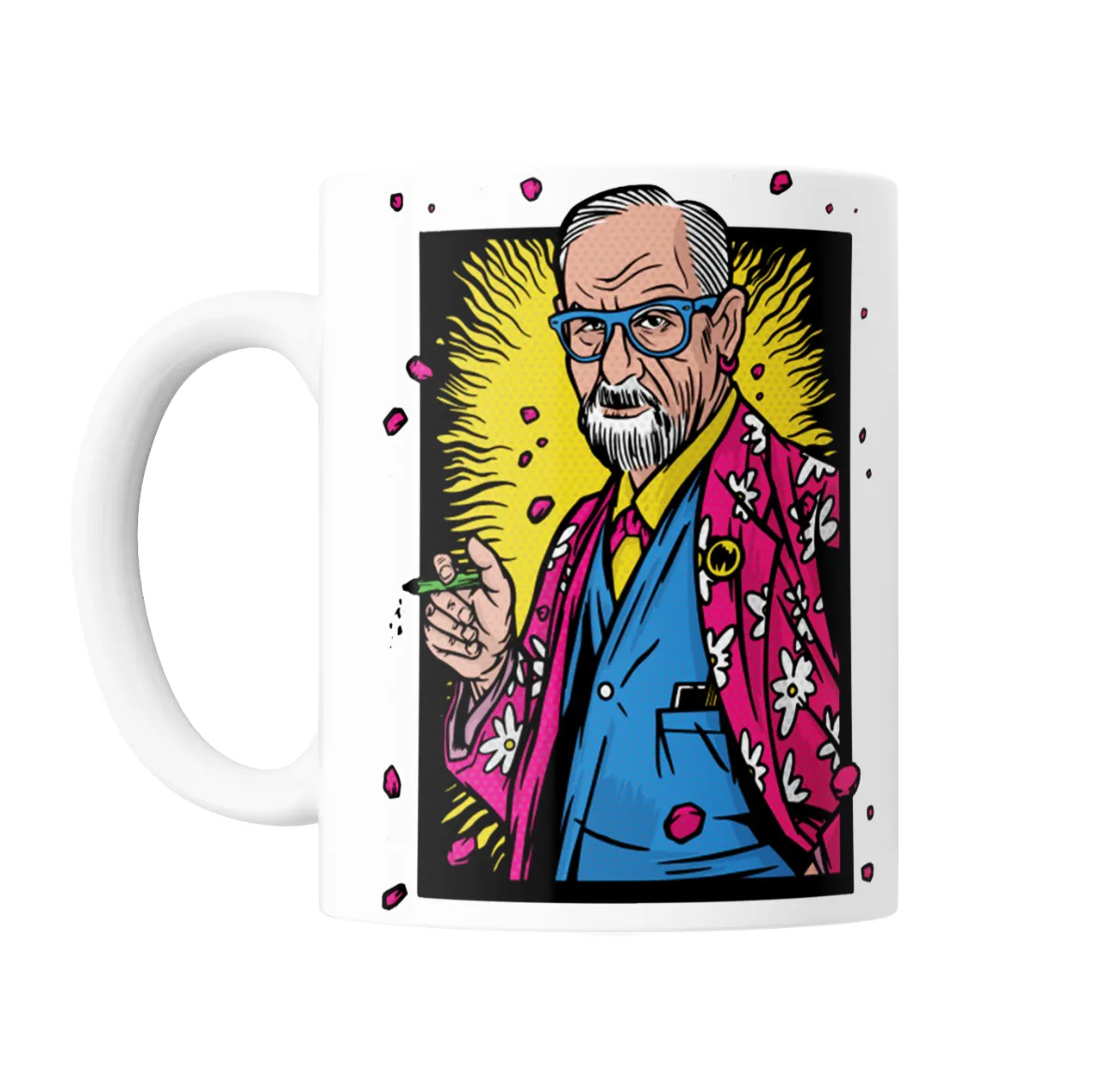 Taza de Cerámica Freud Pop Art - vista 2