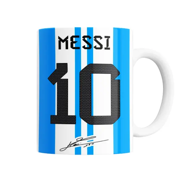 Taza de Cerámica Messi 10 Camiseta Argentina