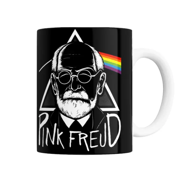 Taza de Cerámica Freud Pink Freud Parodia Dark Side