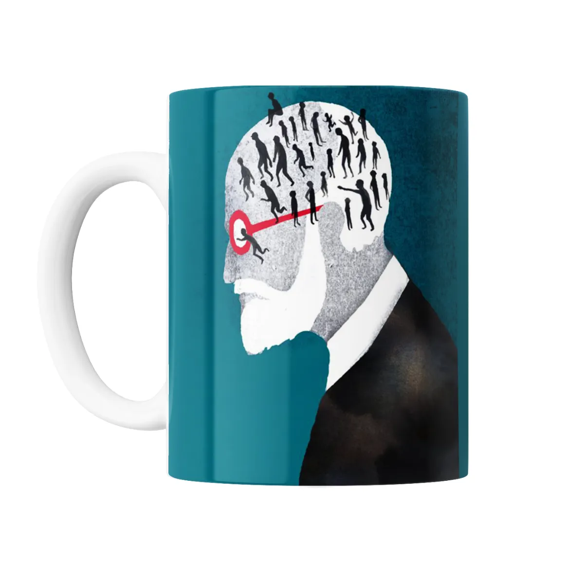 Taza de Cerámica Freud con Figuras en la Mente - vista 2
