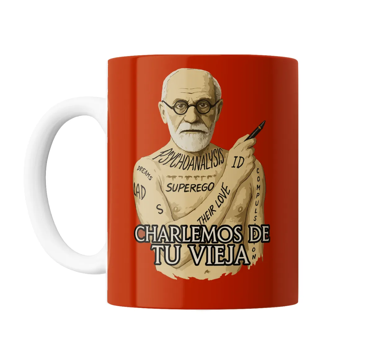 Taza de Cerámica Freud Charlemos de tu Vieja - vista 2