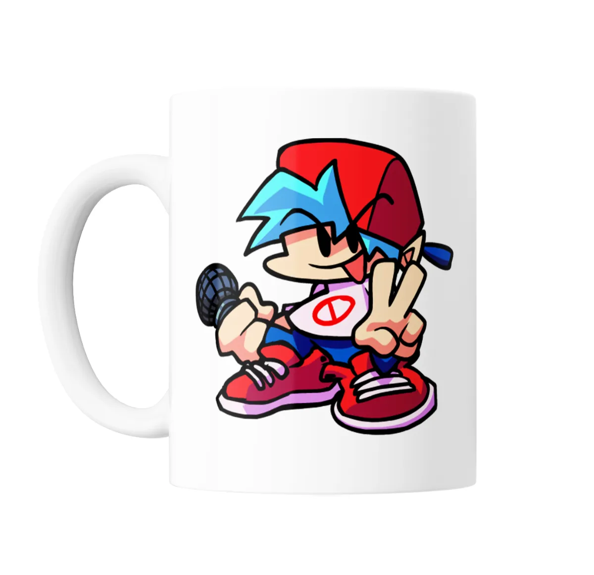 Taza de Cerámica Friday Night Funkin Boyfriend con Micrófono - vista 2