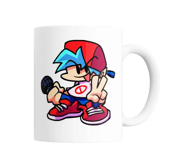 Taza de Cerámica Friday Night Funkin Boyfriend con Micrófono