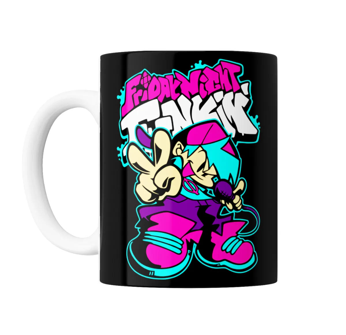 Taza de Cerámica Friday Night Funkin Boyfriend Microfono - vista 2