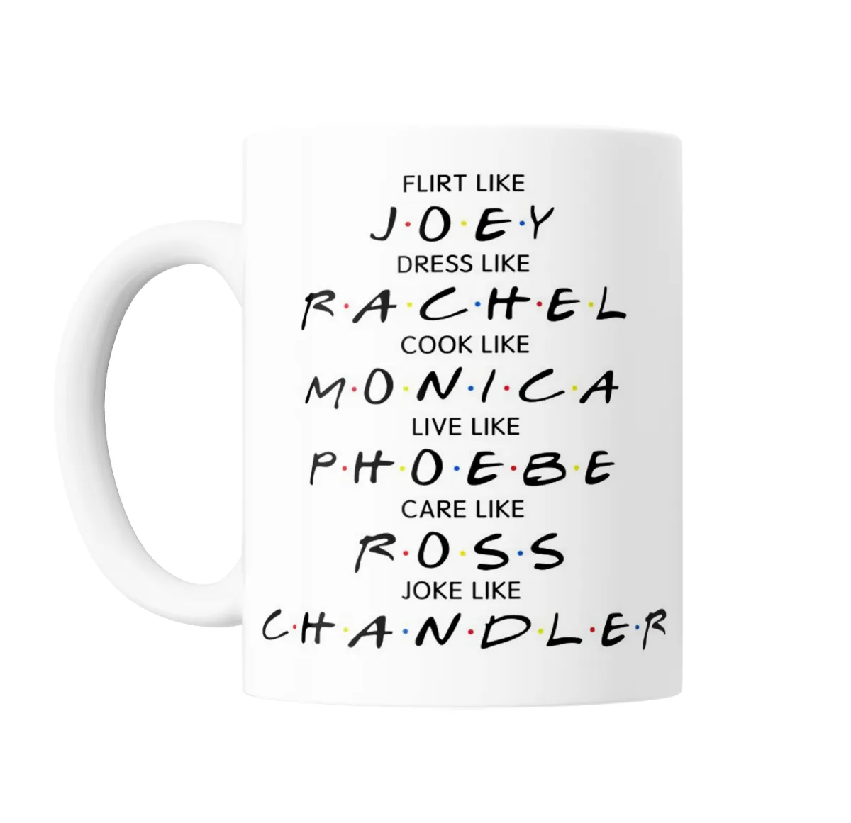 Taza de Cerámica Friends Flirt Like Joey Dress Like Rachel - vista 2