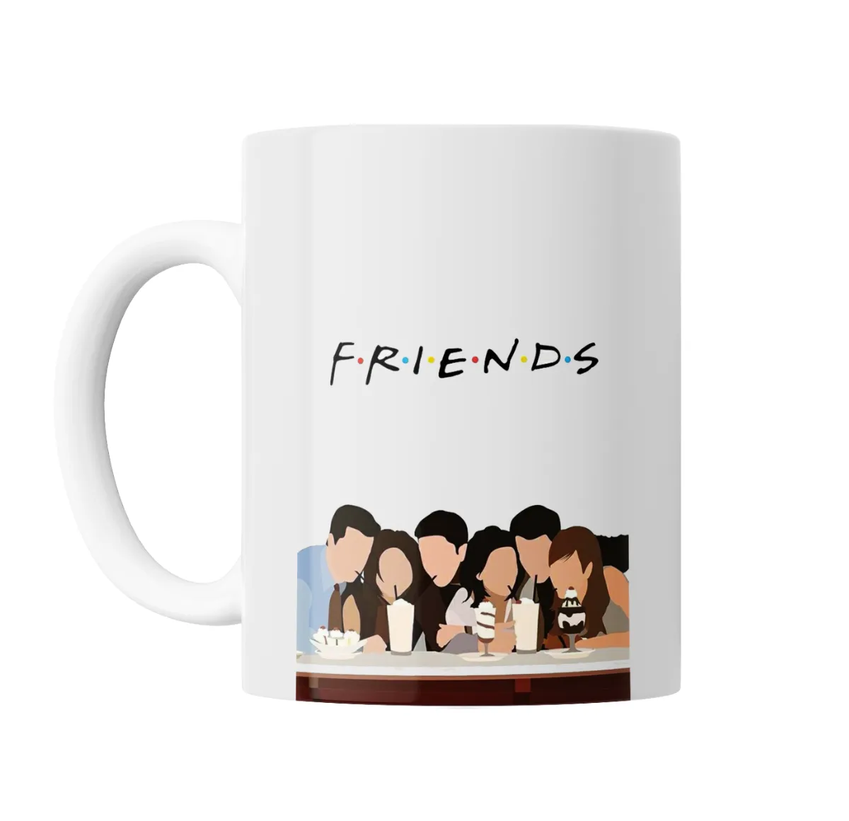 Taza de Cerámica Friends Logo y Seis Amigos en el Café - vista 2