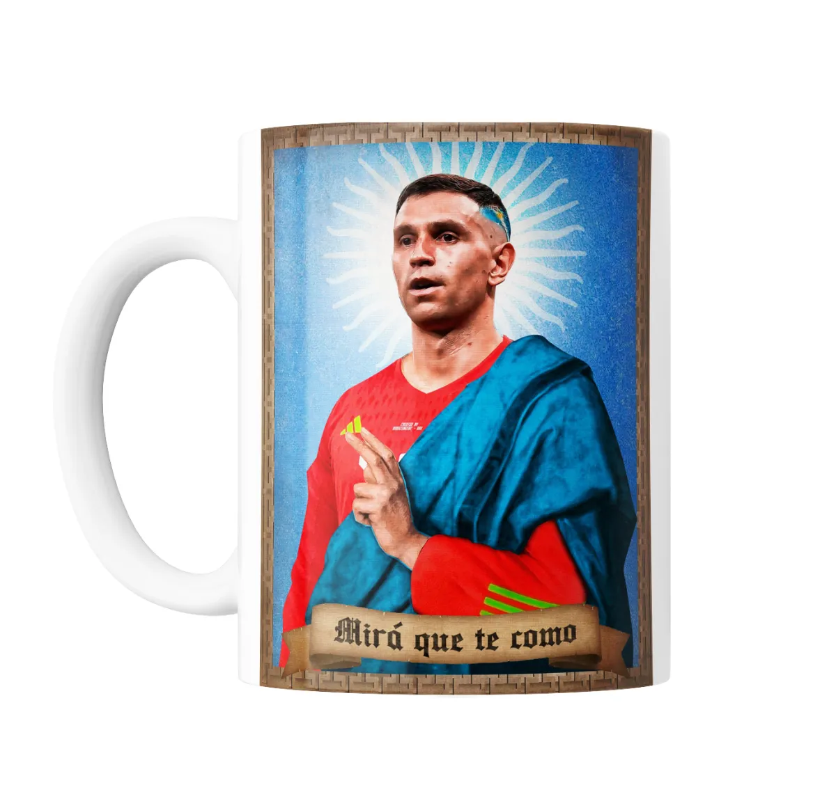 Taza de Cerámica Dibu Martinez Mirá que te como - vista 2