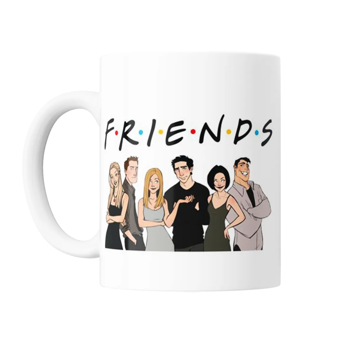 Taza de Cerámica Friends Logo y Personajes - vista 2