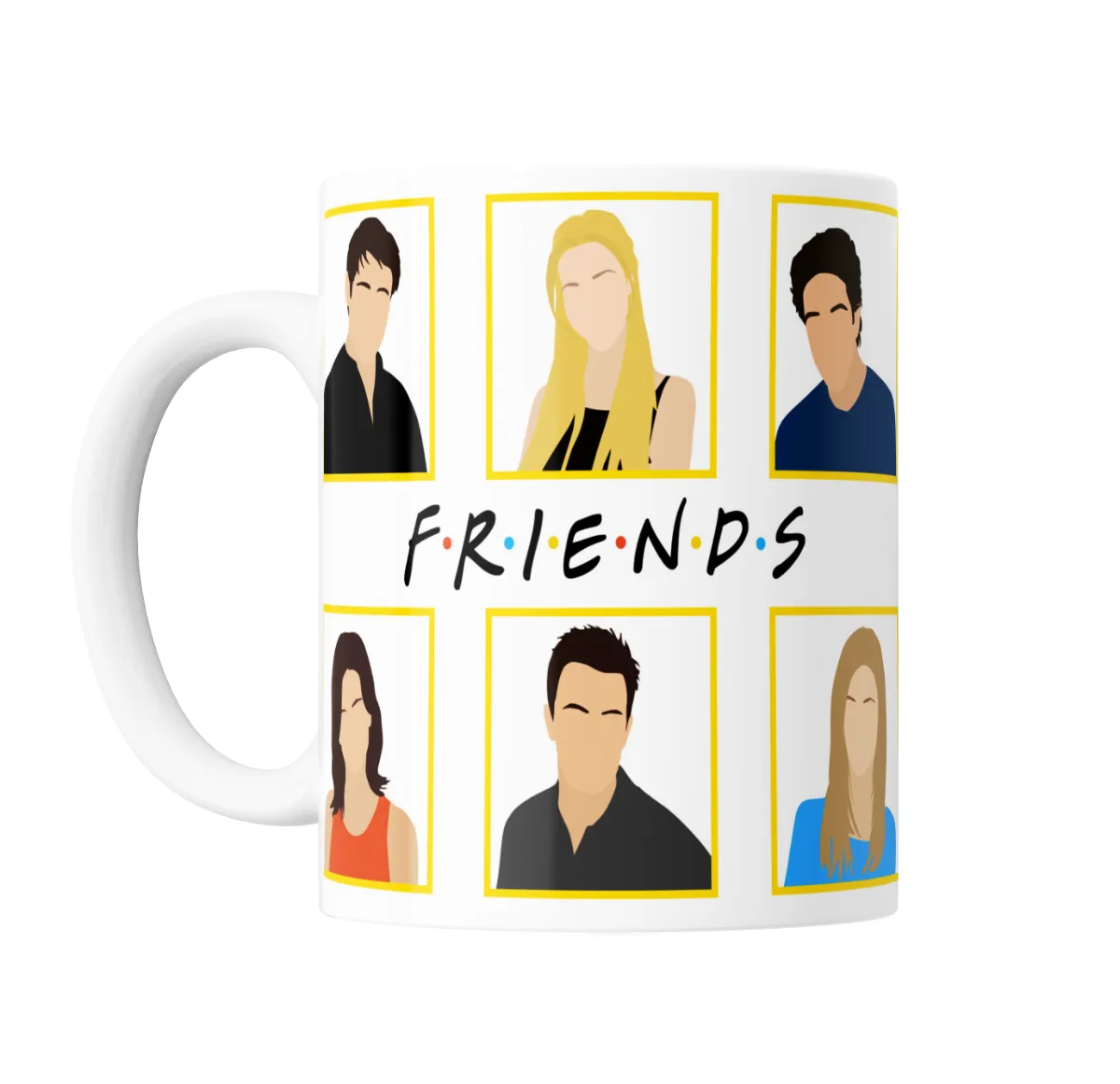 Taza de Cerámica Friends Personajes Retrato Amarillo - vista 2
