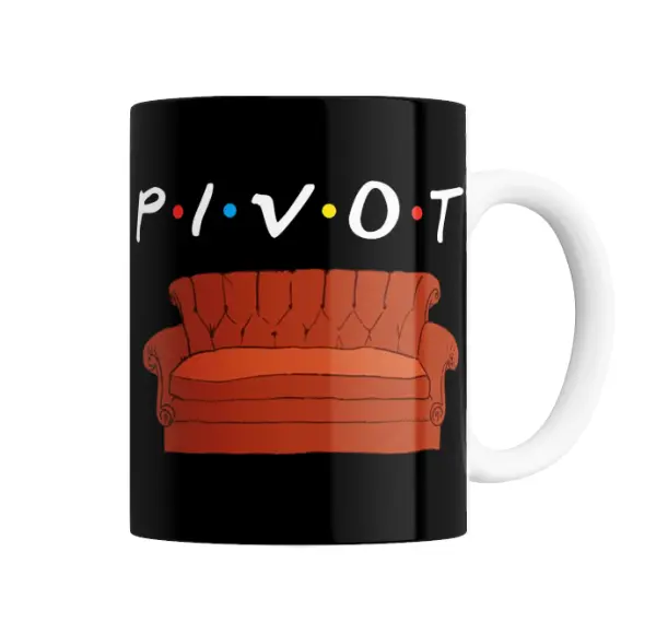 Taza de Cerámica Friends Pivot Sillón Naranja