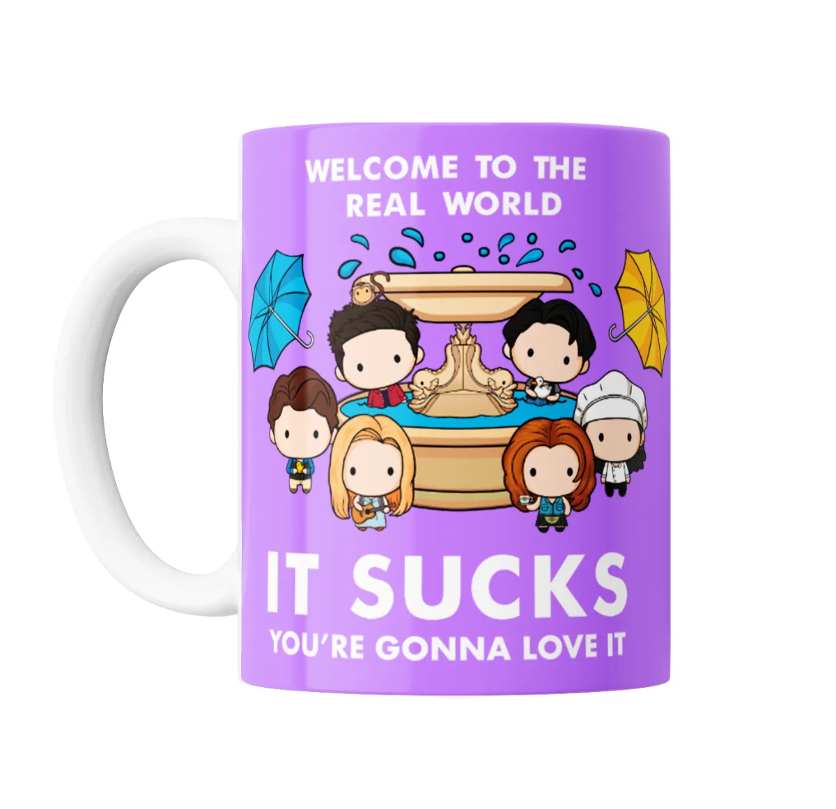 Taza de Cerámica Friends Welcome to the Real World Fuente - vista 2