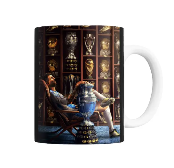 Taza de Cerámica Lionel Messi Descanso de Campeón
