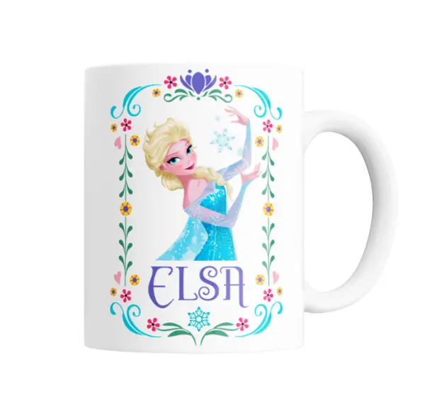 Taza de Cerámica Frozen Elsa Copos de Nieve