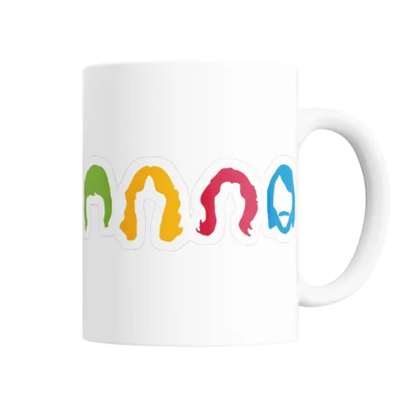 Taza de Cerámica Abba Siluetas de Colores