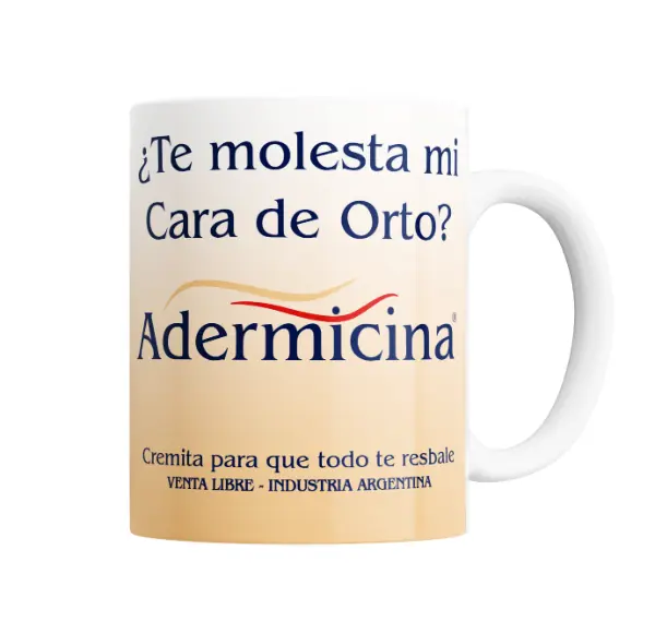 Taza de Cerámica Adermicina Cara de Orto
