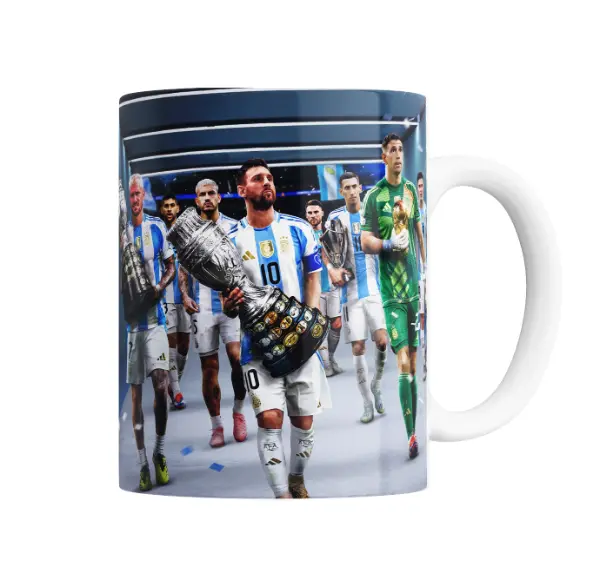 Taza de Cerámica Selección Argentina Messi Campeones