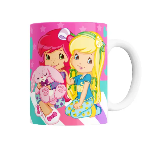 Taza de Cerámica Frutillita y Amiga con Conejito