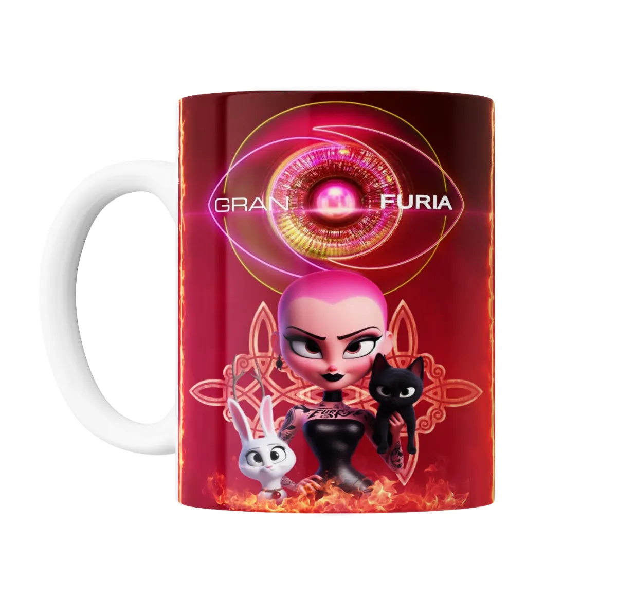 Taza de Cerámica Furia Gran Furia Personaje con Gato y Conejo - vista 2