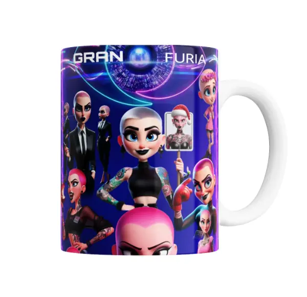 Taza de Cerámica Furia Gran Furia Personajes Tatuadas