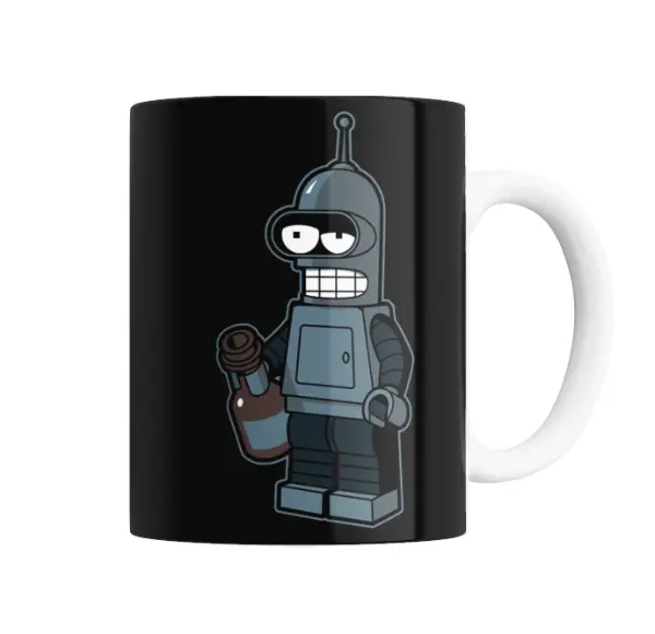 Taza de Cerámica Futurama Bender con cerveza