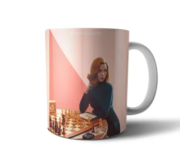 Taza de Cerámica Gambito de Dama Beth Harmon Ajedrez