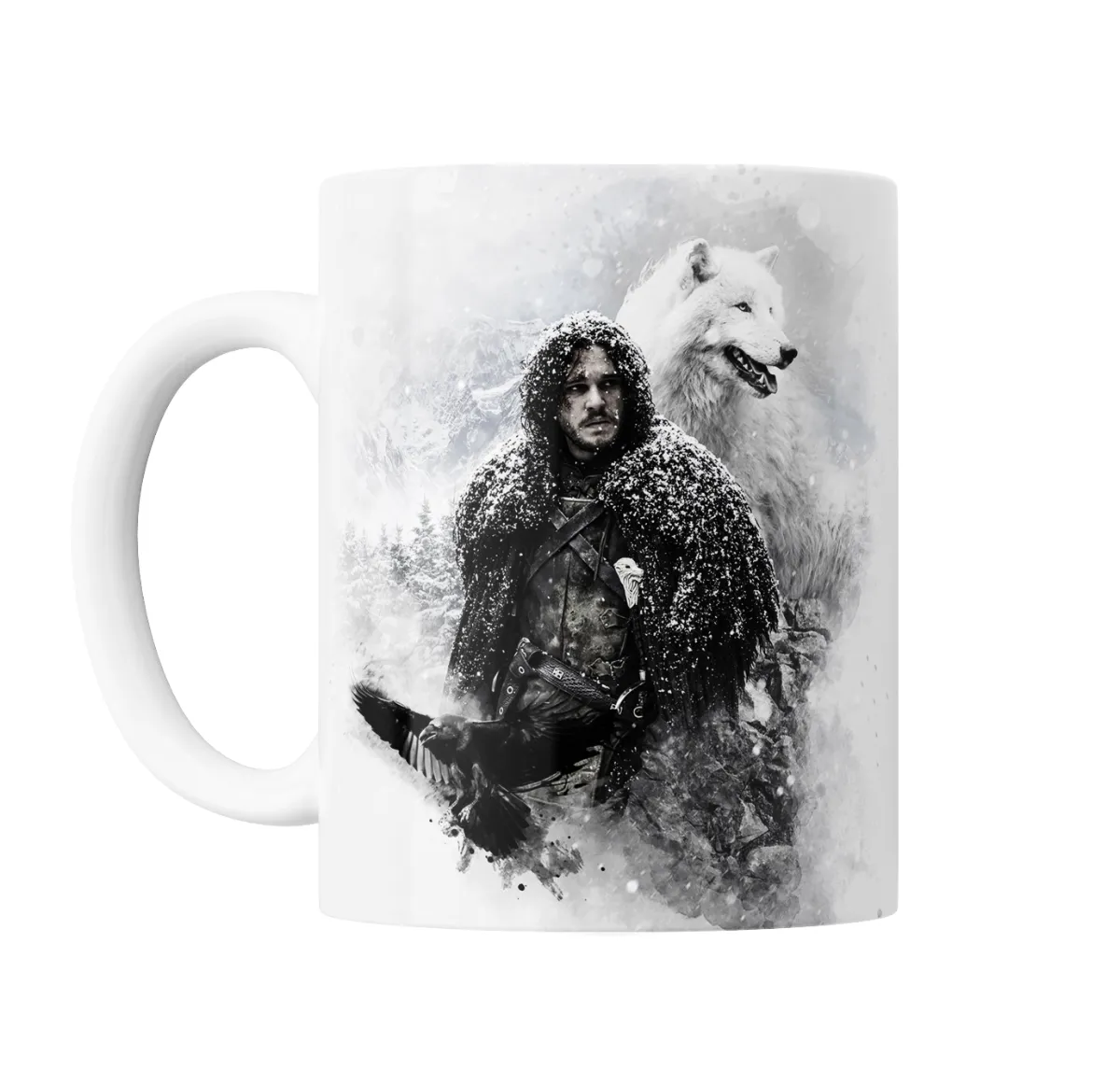 Taza de Cerámica Game of Thrones Jon Snow y Fantasma - vista 2