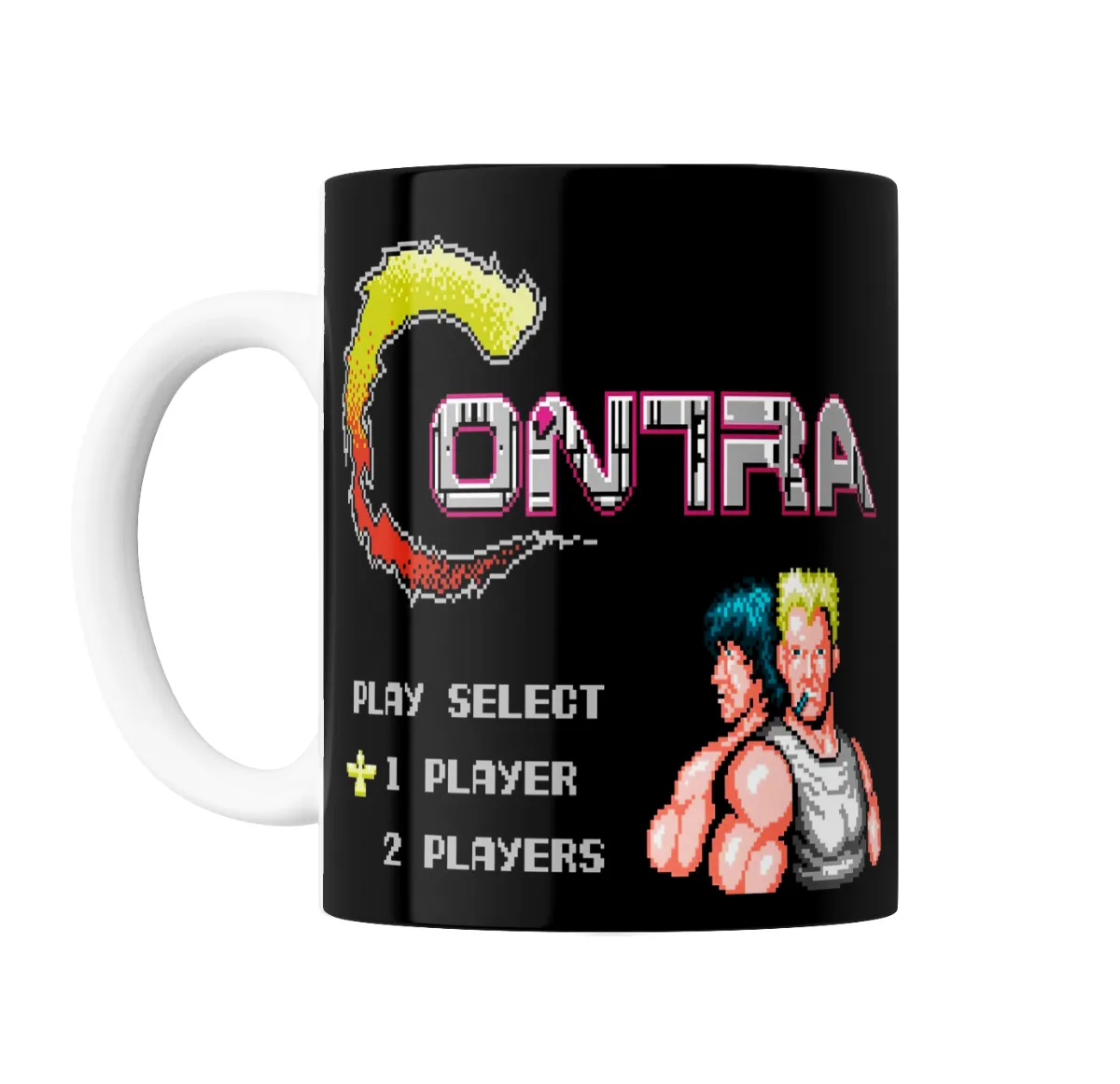 Taza de Cerámica Contra Menú Principal 1 Player 2 Players - vista 2