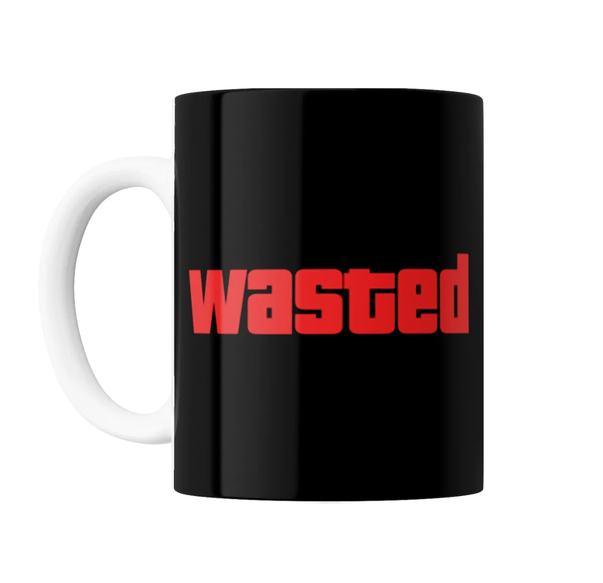 Taza de Cerámica GTA Wasted Rojo sobre Negro - vista 2