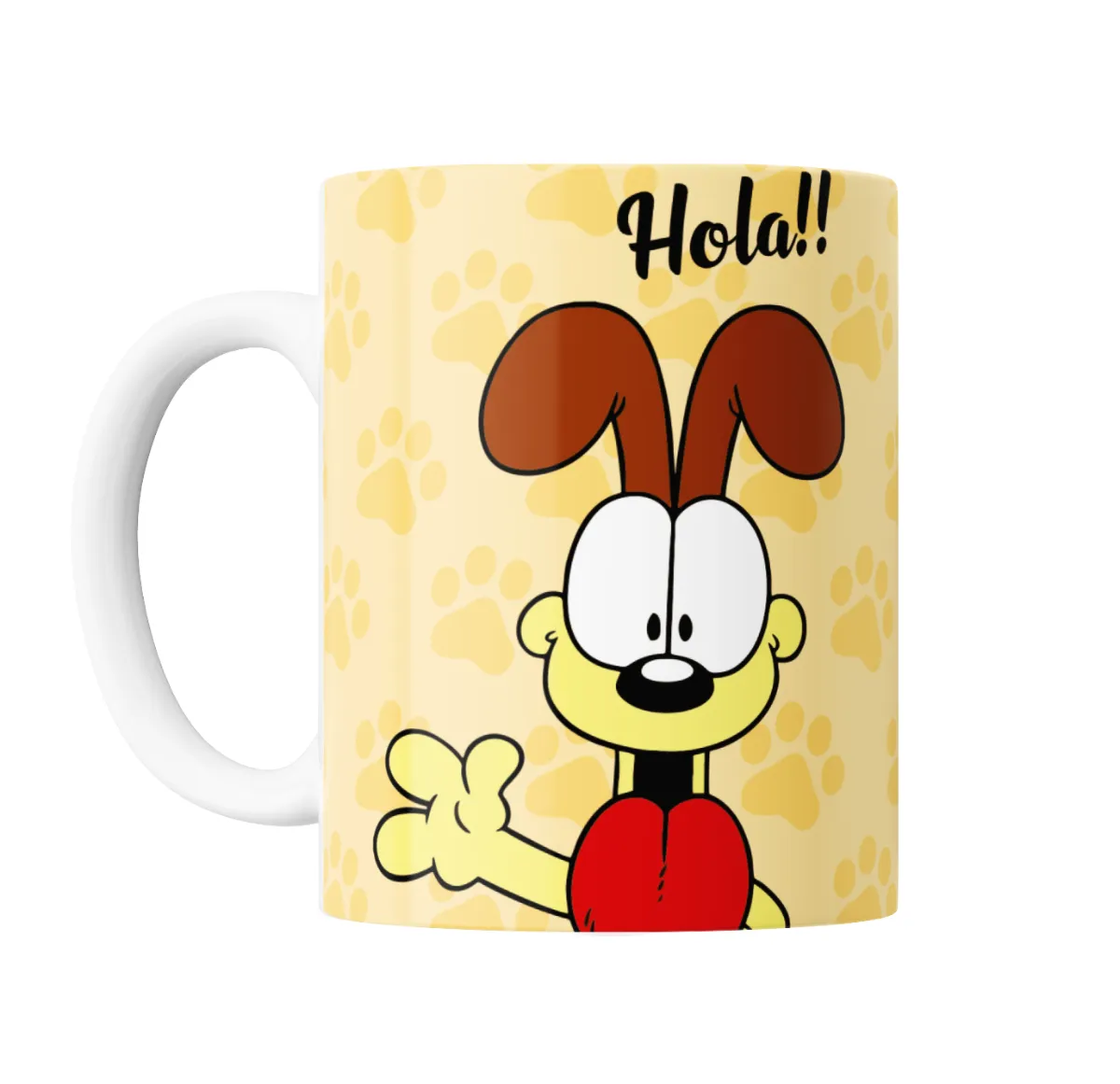 Taza de Cerámica Garfield Odie Saludando - vista 2