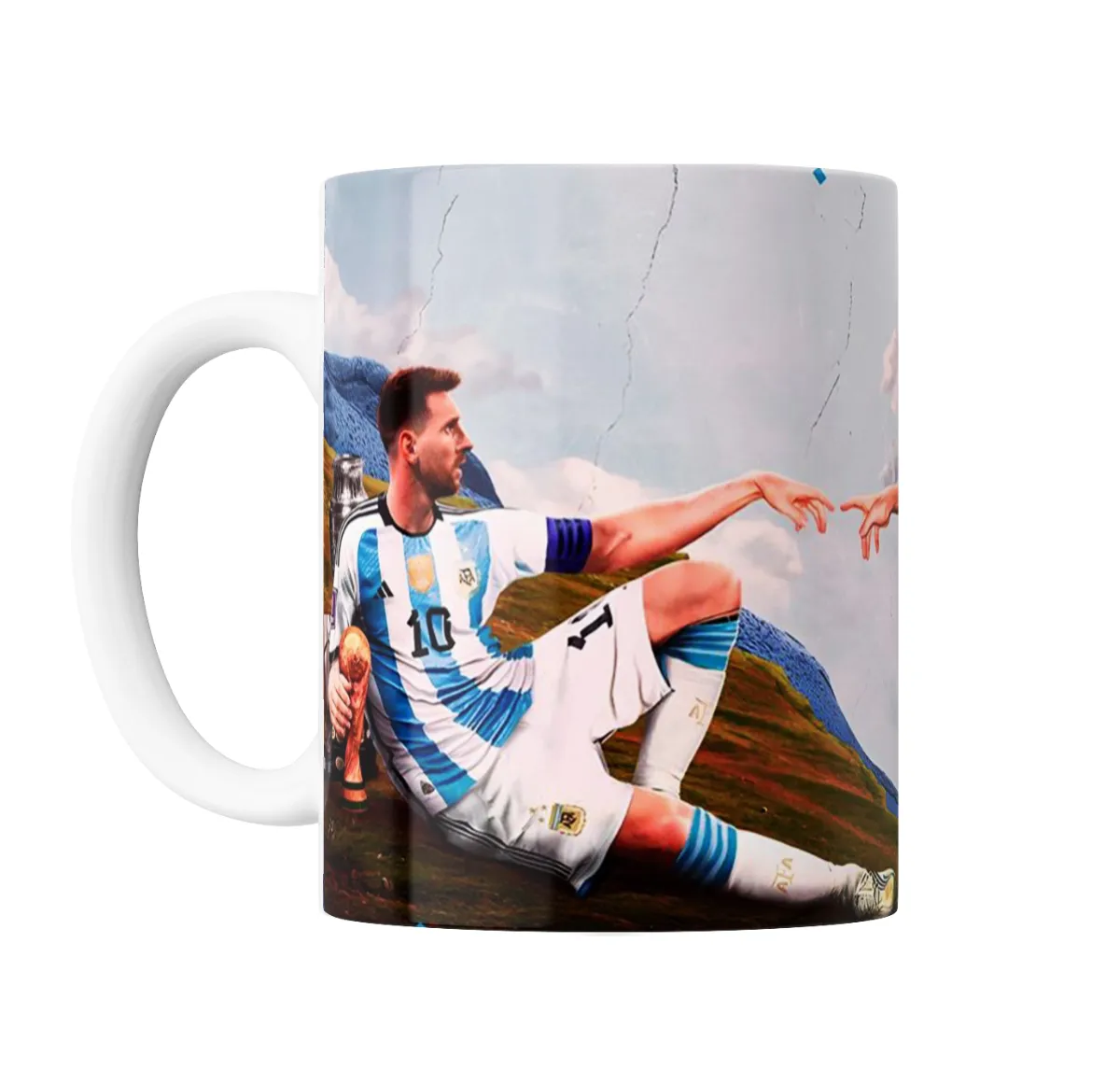 Taza de Cerámica Diego Maradona Selección Argentina Copa del Mundo Sol de Mayo - vista 2