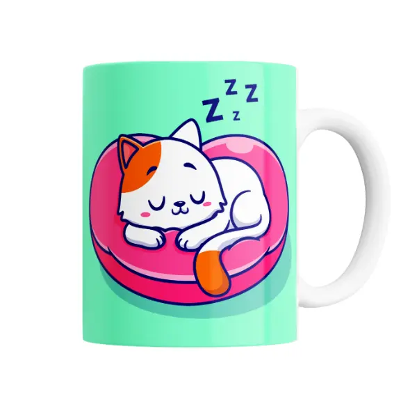 Taza de Cerámica Dinosaurio Bebé Celeste y Verde