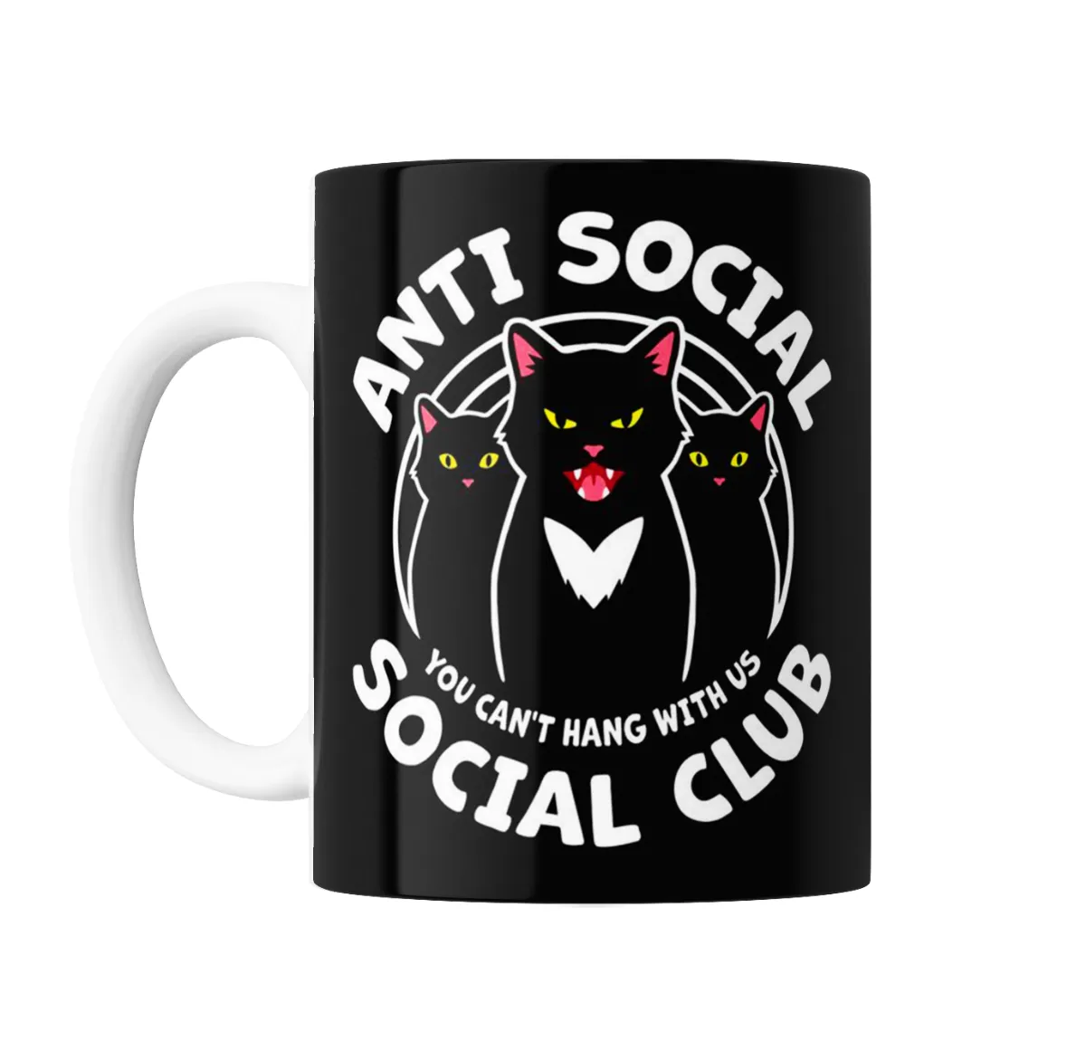 Taza de Cerámica Anti Social Social Club Gatos - vista 2