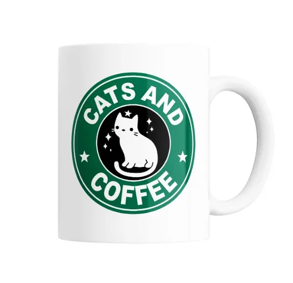 Taza de Cerámica Cats and Coffee Gato Blanco