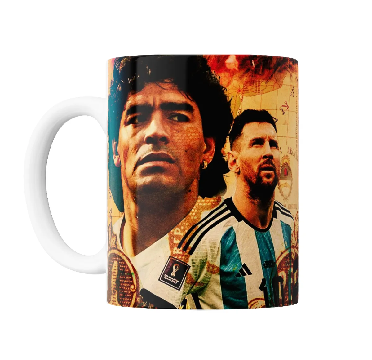 Taza de Cerámica Messi y Maradona Argentina - vista 2