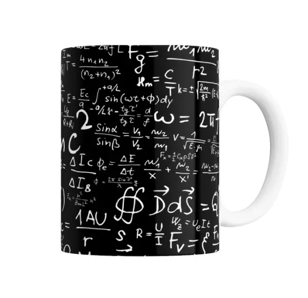 Taza de Cerámica Fórmulas de Física E=mc2 Pizarrón