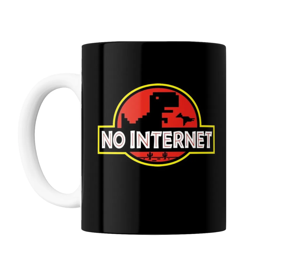 Taza de Cerámica No Internet Dinosaurio Chrome Estilo Jurassic - vista 2