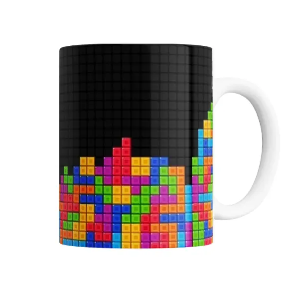 Taza de Cerámica Tetris Bloques de Colores