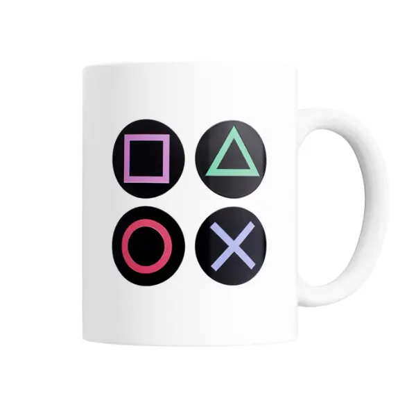 Taza de Cerámica PlayStation Botones Pastel