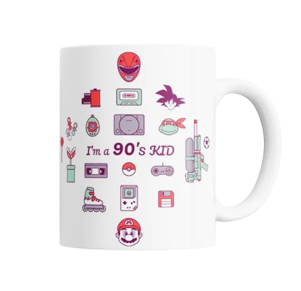 Taza de Cerámica I'm a 90's Kid Nostalgia Gamer
