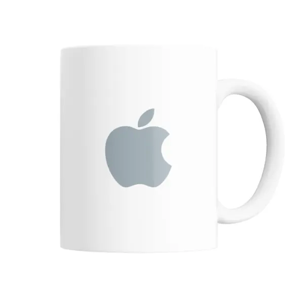 Taza de Cerámica Apple Logo Gris