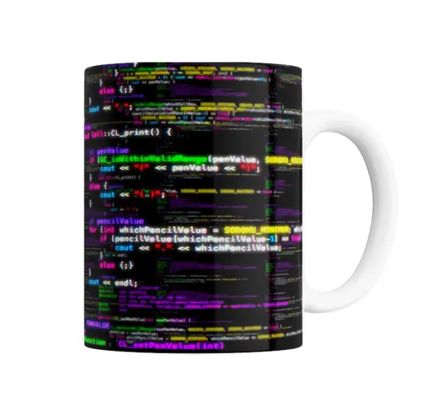 Taza de Cerámica Código de Programación Sudoku en Colores