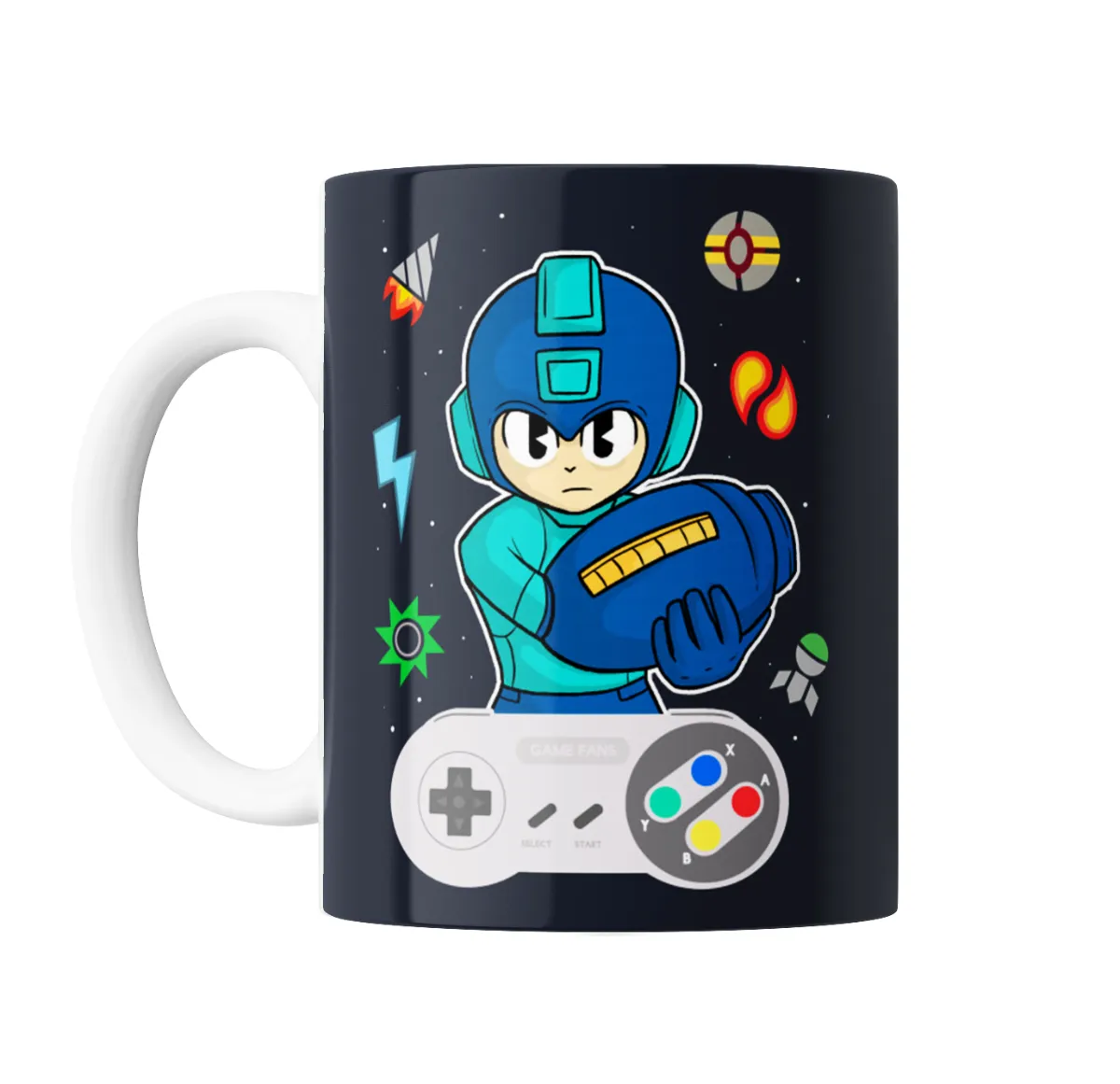 Taza de Cerámica Mega Man Chibi con Control Super Nintendo - vista 2