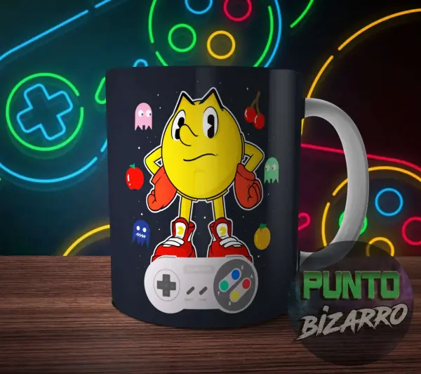 Taza de Cerámica Pac-Man con Joystick Retro