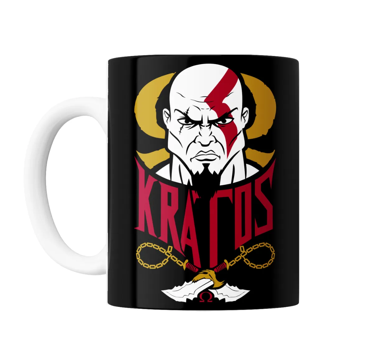 Taza de Cerámica God of War Kratos Cabeza con Hachas - vista 2