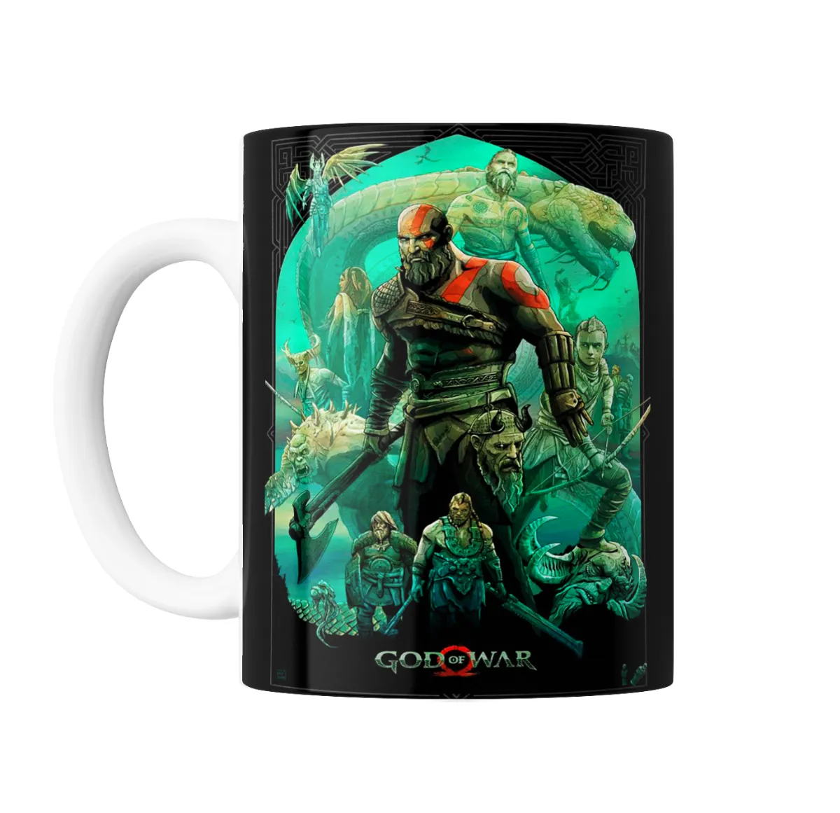 Taza de Cerámica God of War Kratos y Atreus Mitología Nórdica - vista 2